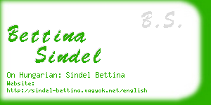 bettina sindel business card